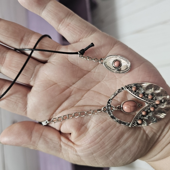 Hand Crafted Other - Silver and Pink Pendant Bookmark